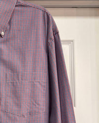 F/X Fusion Men's Long Sleeve Plaid Shirt in red blue - men's long sleeve top - alternate view