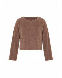 Theo The Label - Women's Carme Plush Lace Bell Sleeve Top