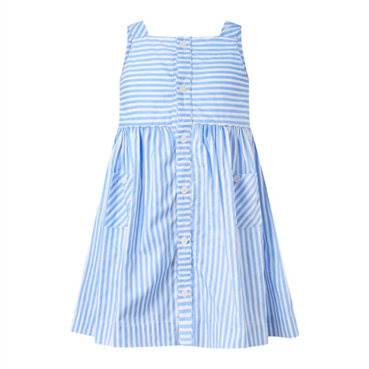 Rachel Riley - Girl's Striped Button Front Sundress