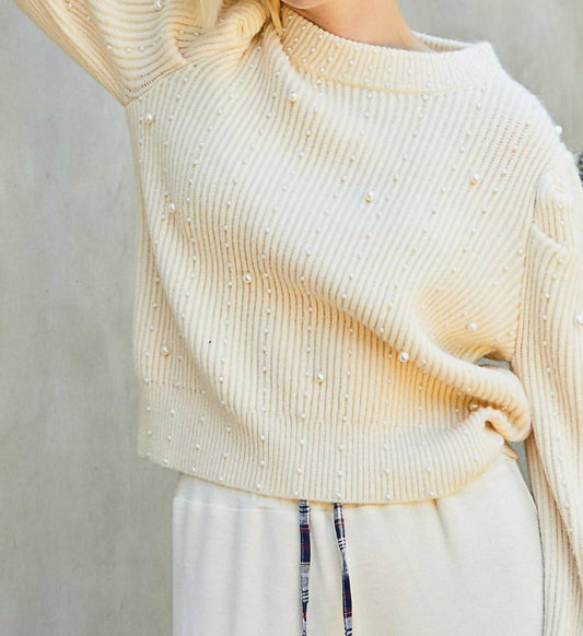 Pol - PEARL DETAIL SWEATER