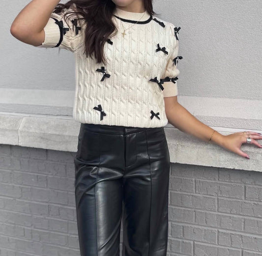 Thml - BOW DETAIL KNIT TOP