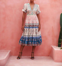 Mo Maya - Peacock Flare Dress