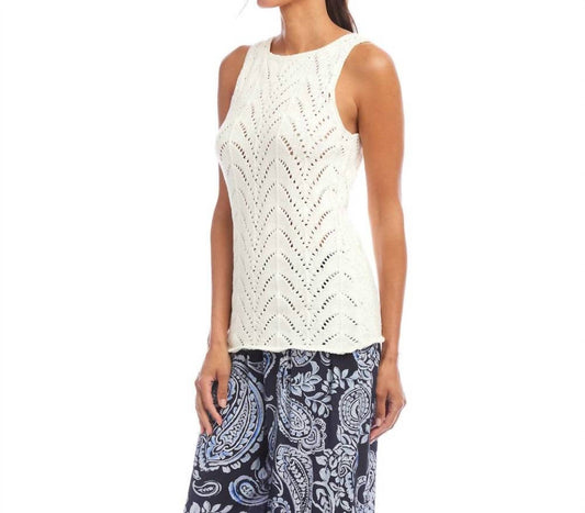 Karen Kane - Crochet Sweater Tank Top