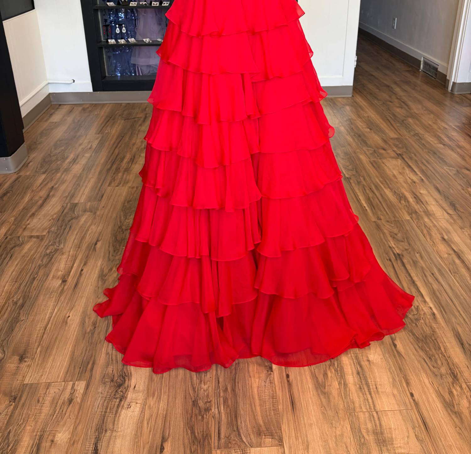 Sherri Hill - Women's Leaf Lace Corset Dress
