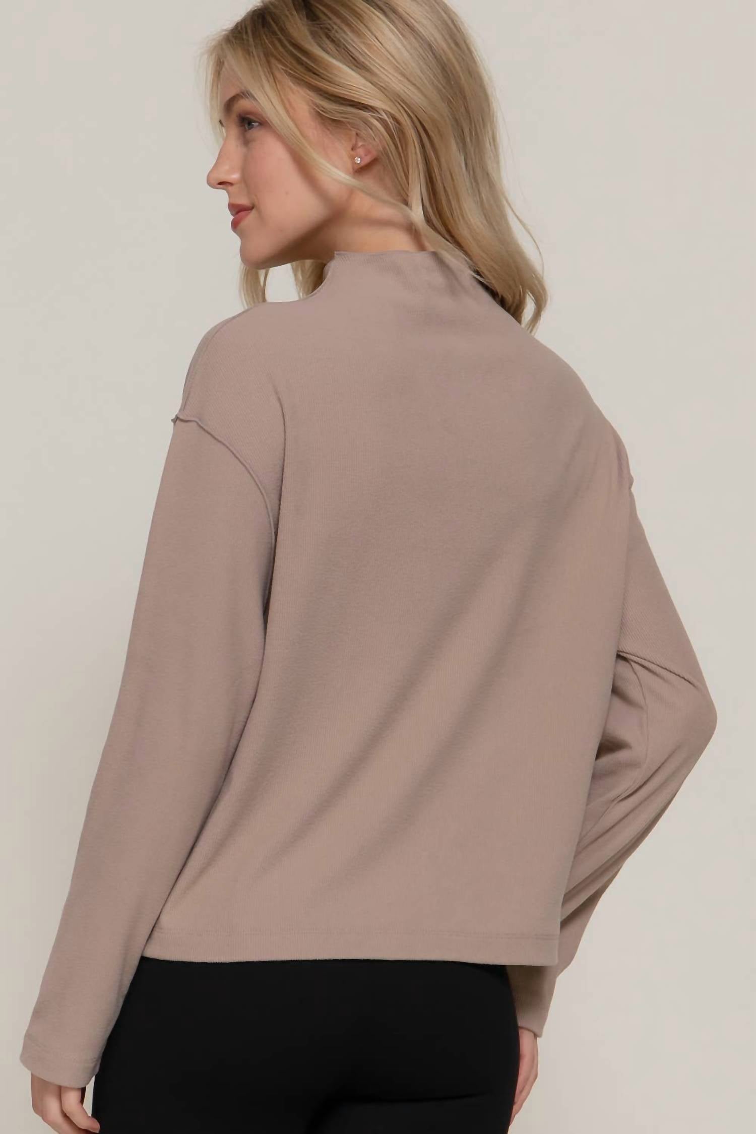 Active Basic - Frontier Brushed Rib Mock Neck Western Top