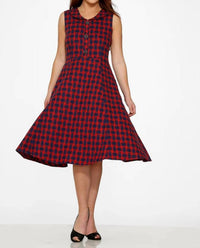 Orchid Bloom - Plaid Swing Dress