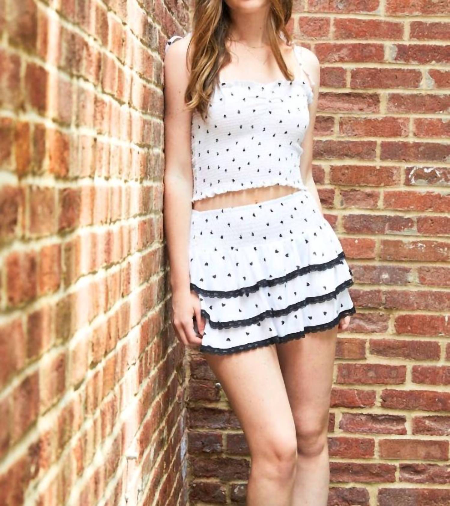 Theme - GIRLS GEMMA MINI SKIRT