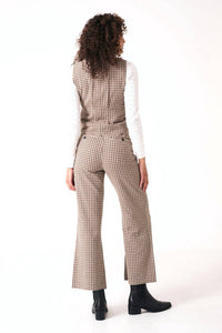 ROLLA'S Sailor Gingham Pant in khaki - women's pants - alternate view
