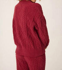 Pj Salvage - Chenille Cozy Cable Quarter Half Zip Top