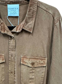 Myra Women's Colored Denim Dress in brown - women's dress - detail view