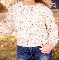 En Creme - Confetti Crew Neck Sweater