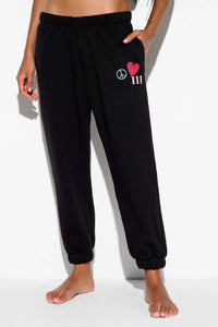 SPIRITUAL GANGSTER Power Of Love Bowie Sweatpants in black - women's pants - view 4