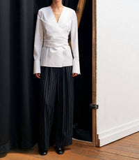 Acaria Studio Journey Long Sleeve Shirt in white - women's blouse