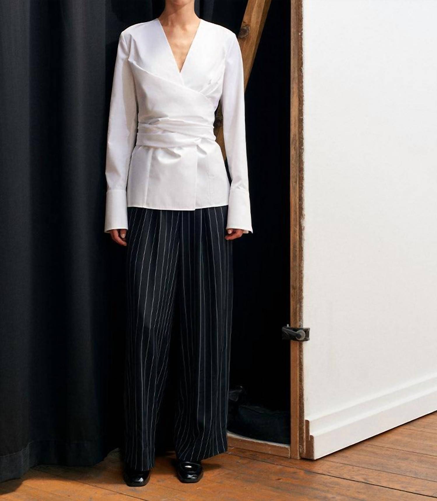 Acaria Studio Journey Long Sleeve Shirt in white - women's blouse