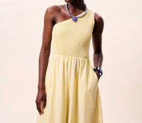 FRNCH Selkie One Shoulder Dress in yellow - women's dress - view 4