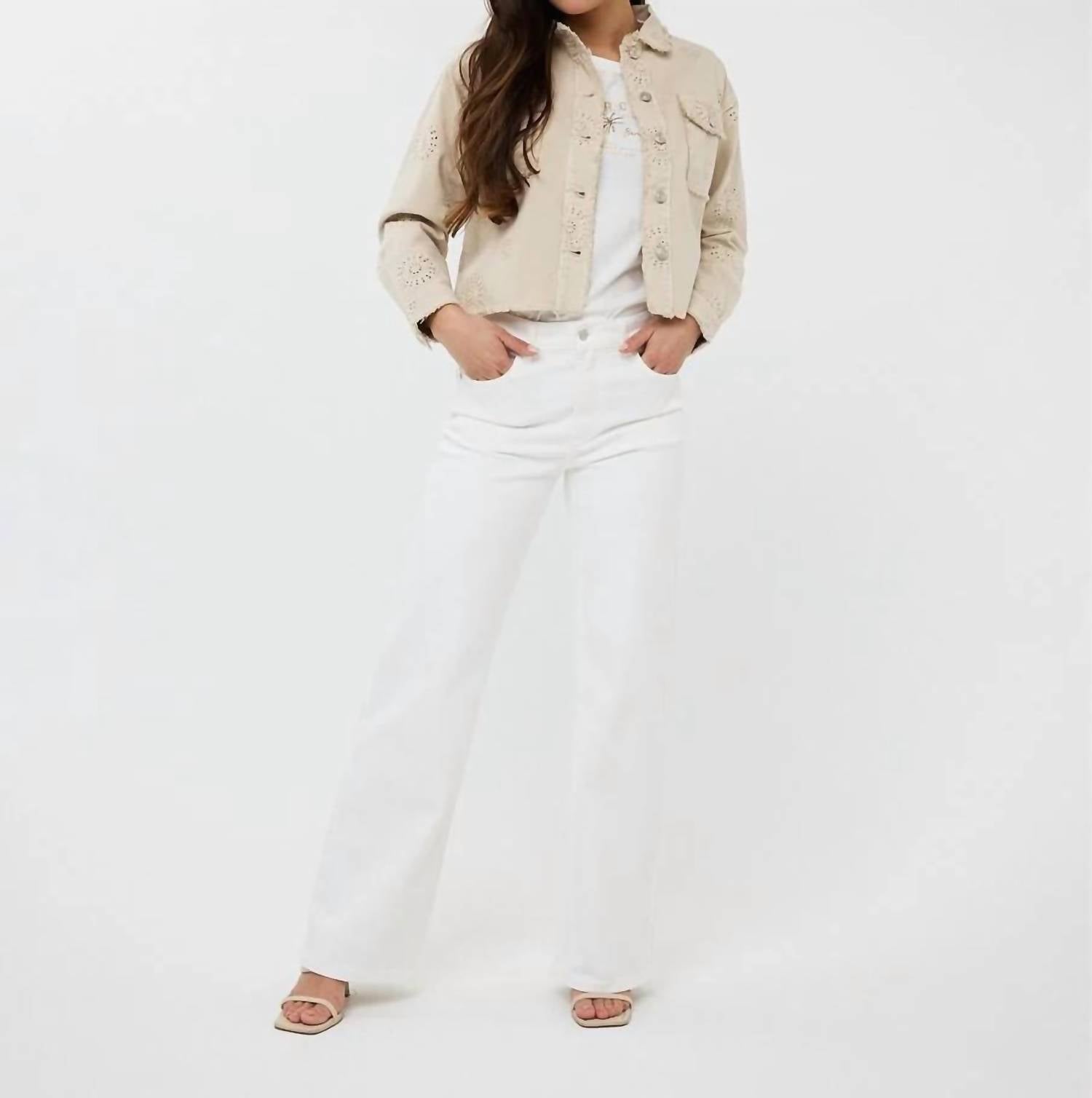Esqualo - Judith Jacket With Embroidery Flowers