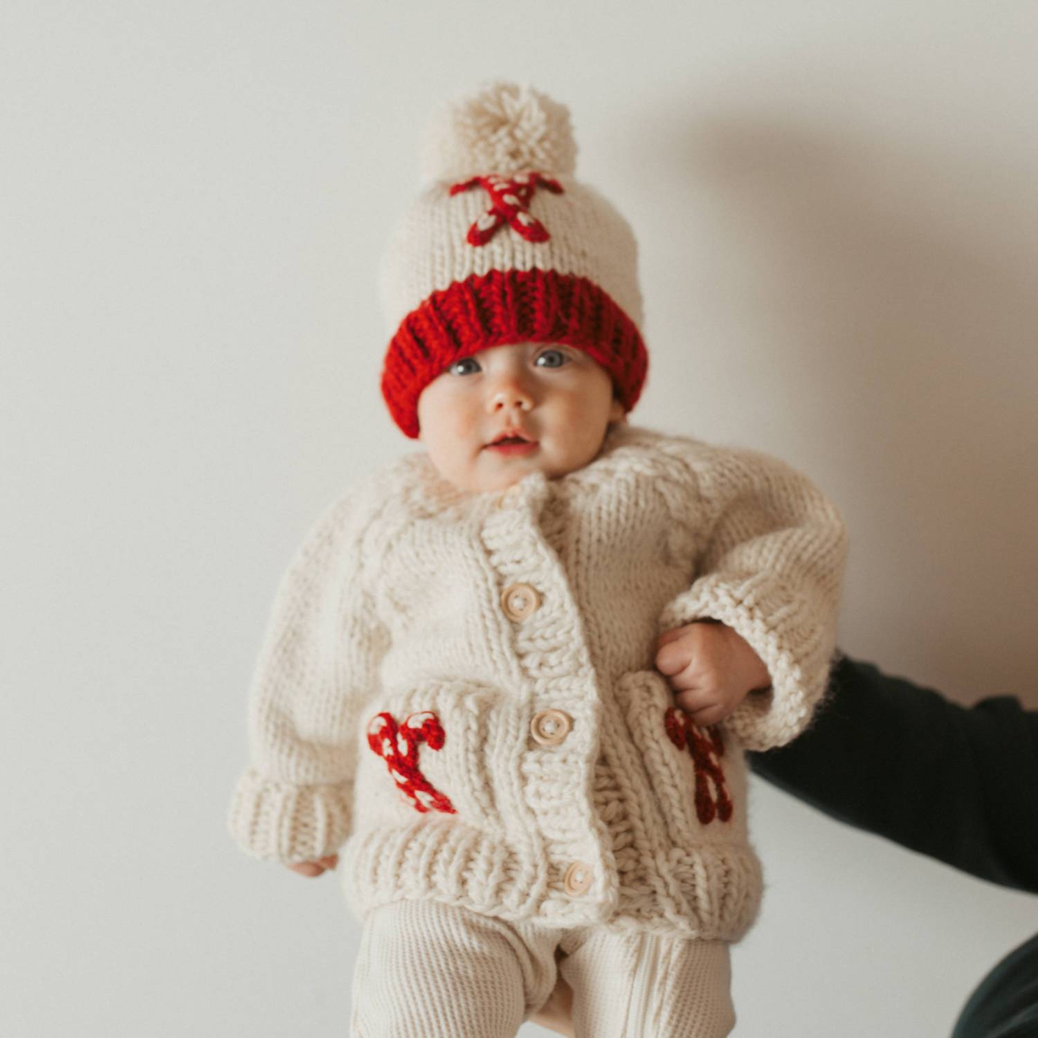 Huggalugs - Candy Cane Cardigan Sweater