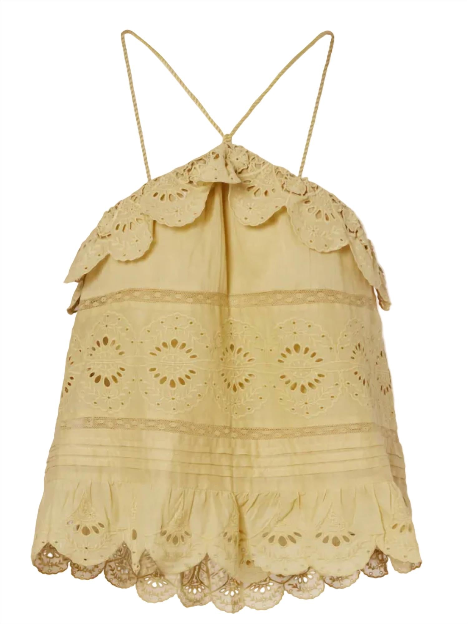 ISABEL MARANT Prisha Top in light ochre - women's shirt - view 4