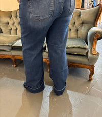 Risen - High Rise Wide Cuff Jeans - Plus Size