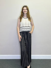 Papillon - Knit Crochet Tank With Border Detail