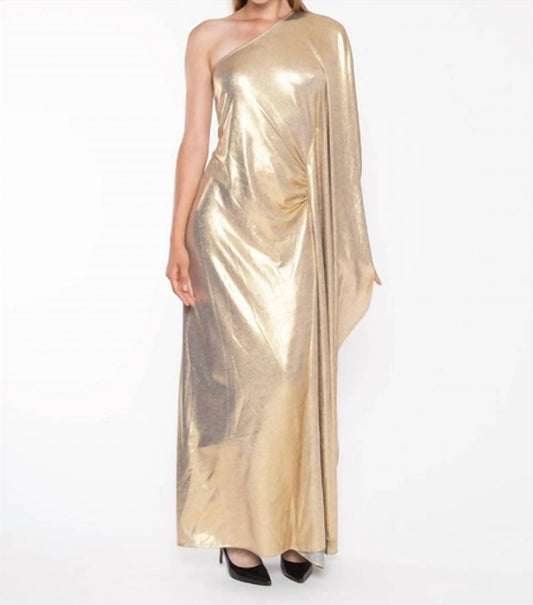 Ripley Rader - Foil Jersey Throwback Gown
