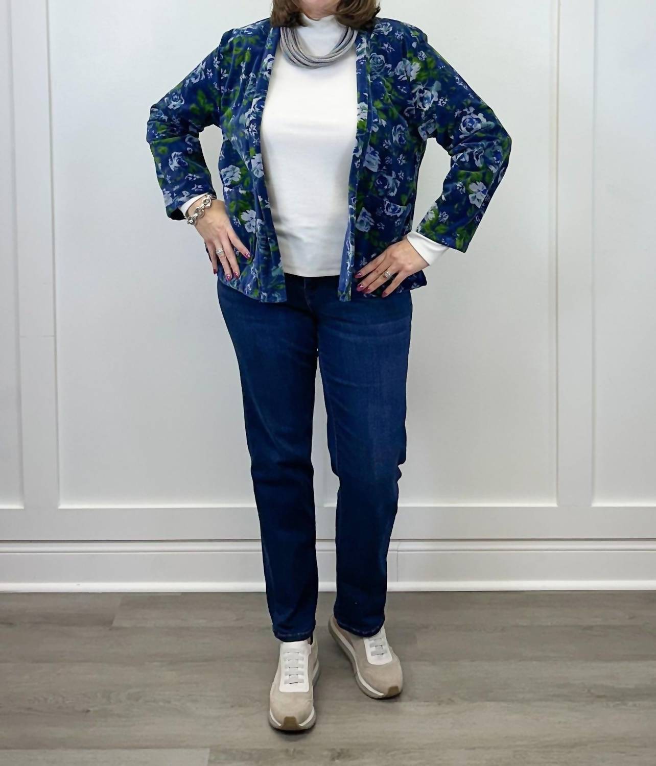 Dolma Astrid Velvet Jacket in navy - women's jacket - view 5