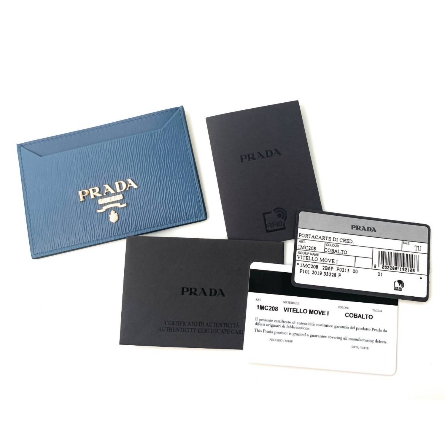 Prada - Women's Vitello Move Leather Small Card Case Wallet