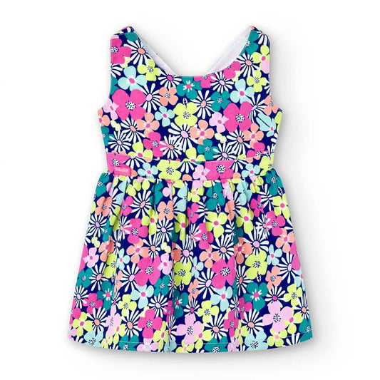 Boboli - Girls' Flower Satin Dress