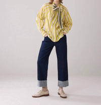 Summum - Contrast Bow Tie Blouse