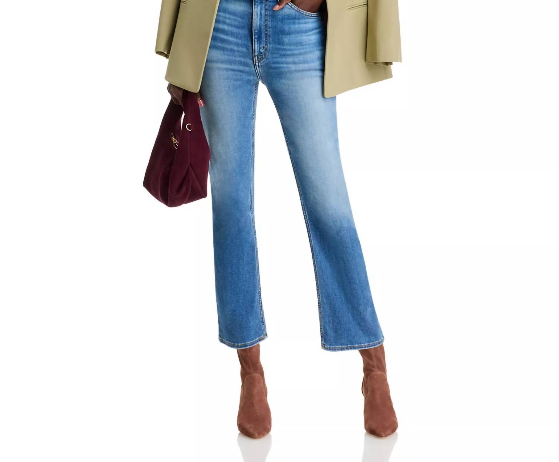 Re/Done - 70s High Rise Cropped Bootcut Jeans
