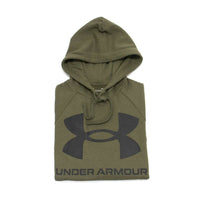 UNDER ARMOUR Men's Rival Fleece Big Logo Hoodie in marine od green - men's shirt - detail view