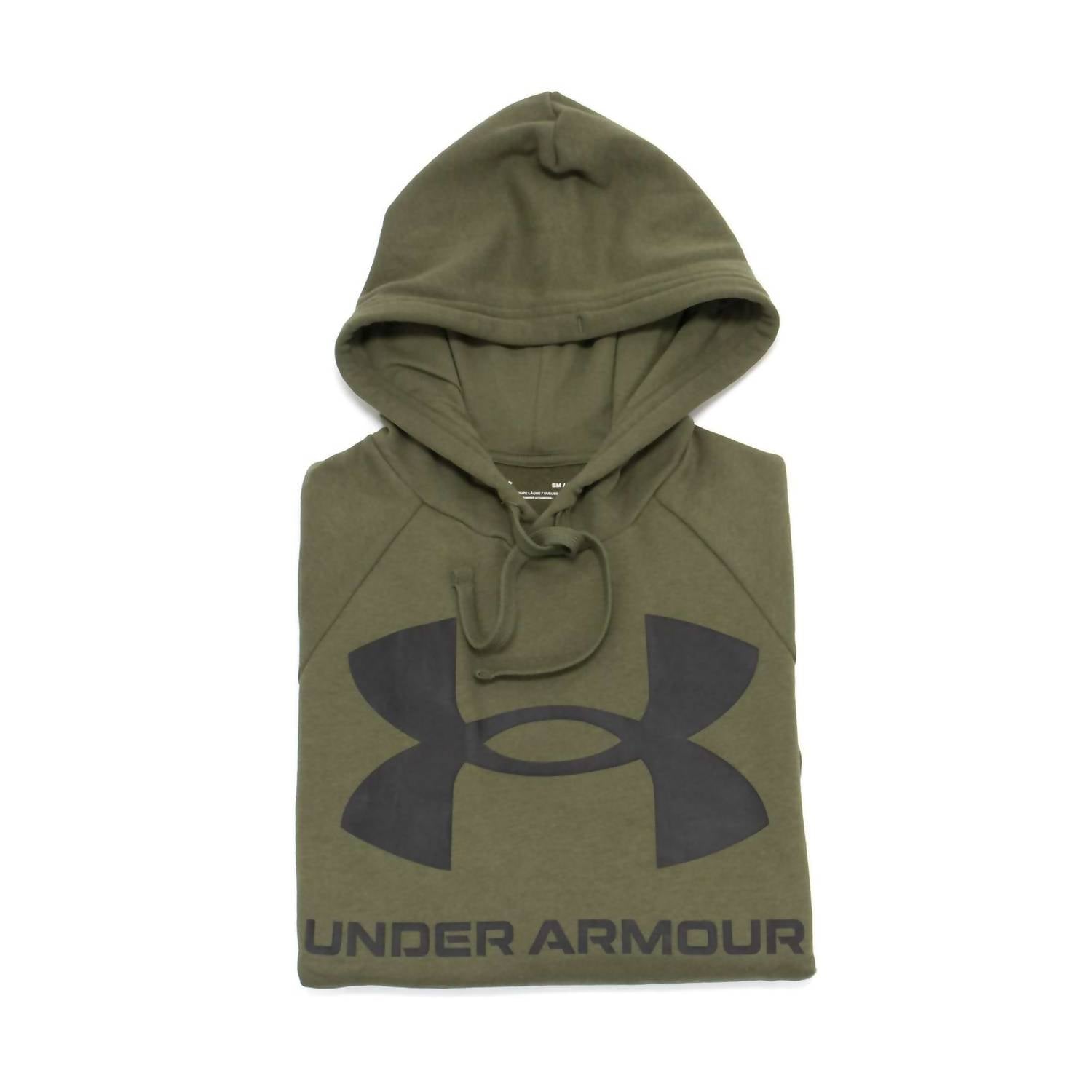 UNDER ARMOUR Men's Rival Fleece Big Logo Hoodie in marine od green - men's shirt - detail view