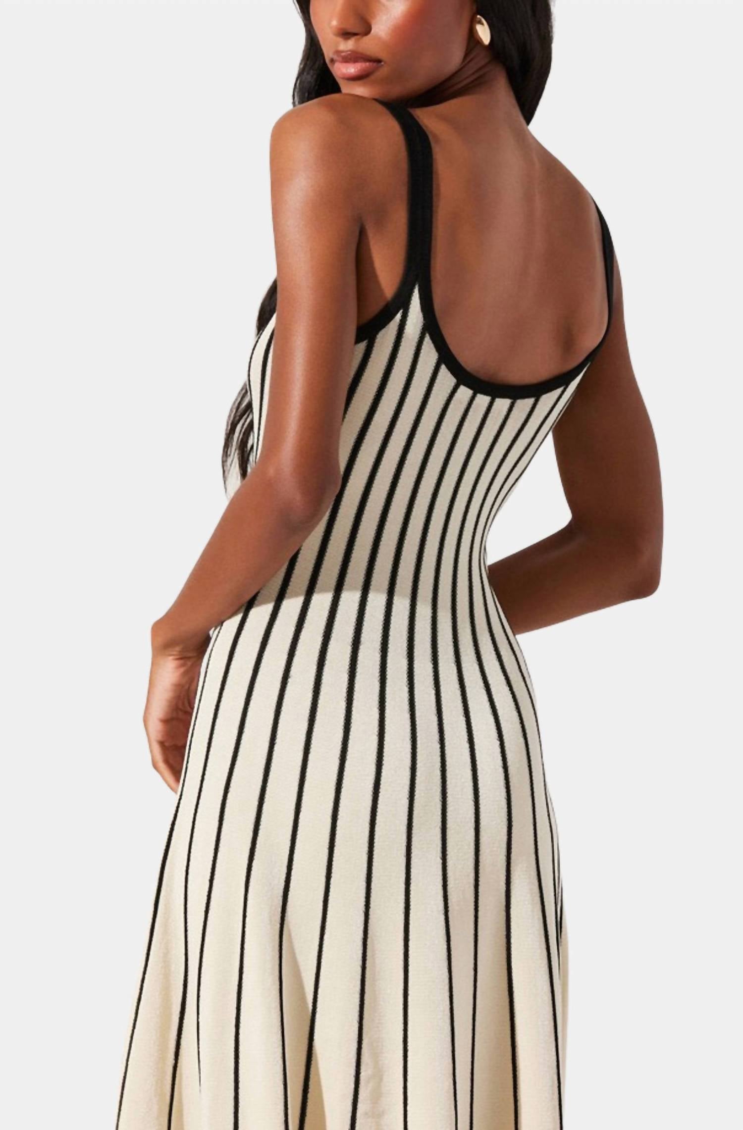 Astr - Irecia Stripe Sweater Midi Dress