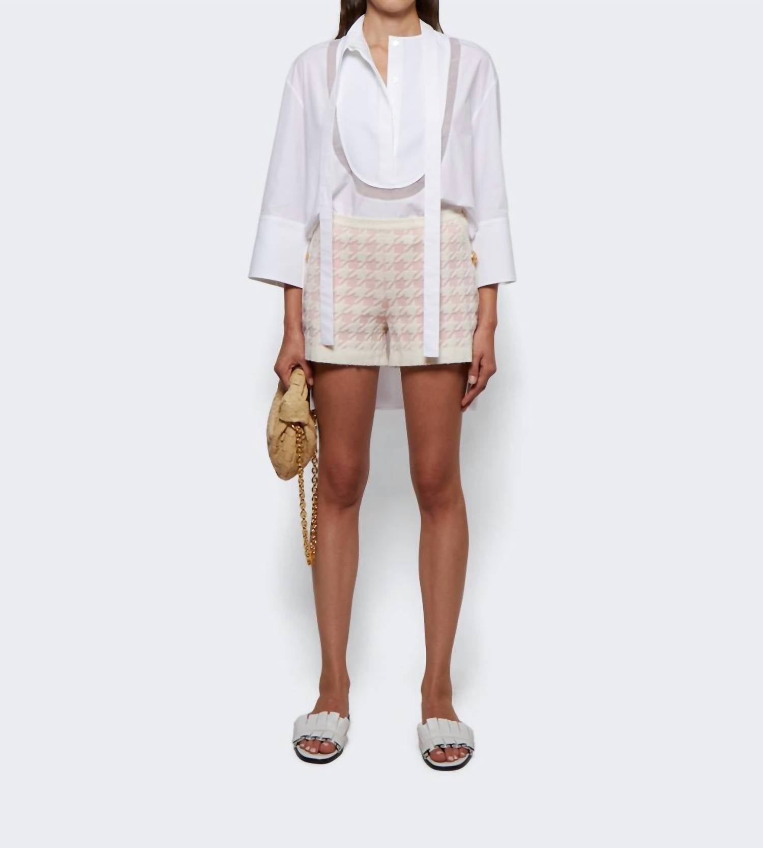 Valentino - Cotton Popeline Mandarin Collar Top