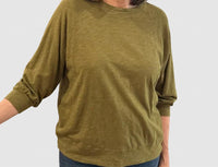 Bobi - 3/4 Sleeve Raglan Tee With Bands
