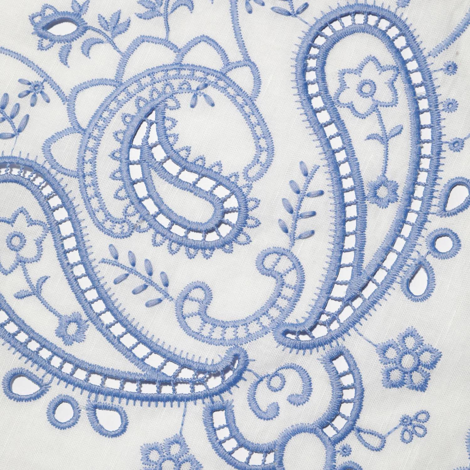 Self-Portrait - Embroidered Linen Top