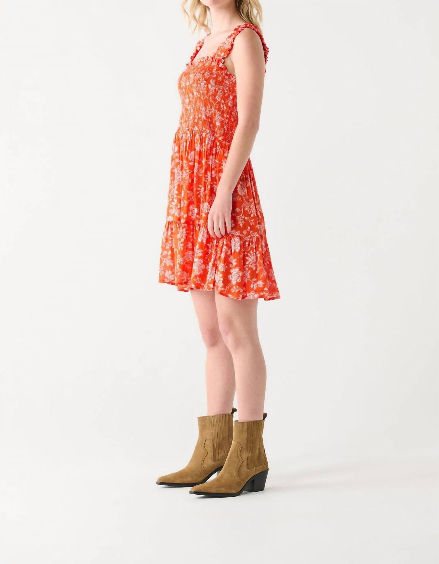 Dex - SMOCKED MINI DRESS