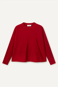 Compañía Fantástica Jersey Crewneck Sweater in red - women's sweater - view 4