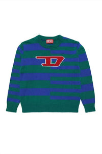 Diesel - Kids Knit Striped Logo Sweater