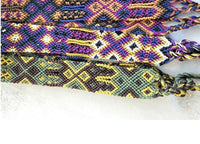 Pink & Silver - Women's Woven Braided Western Aztec Adjustable Hat Band