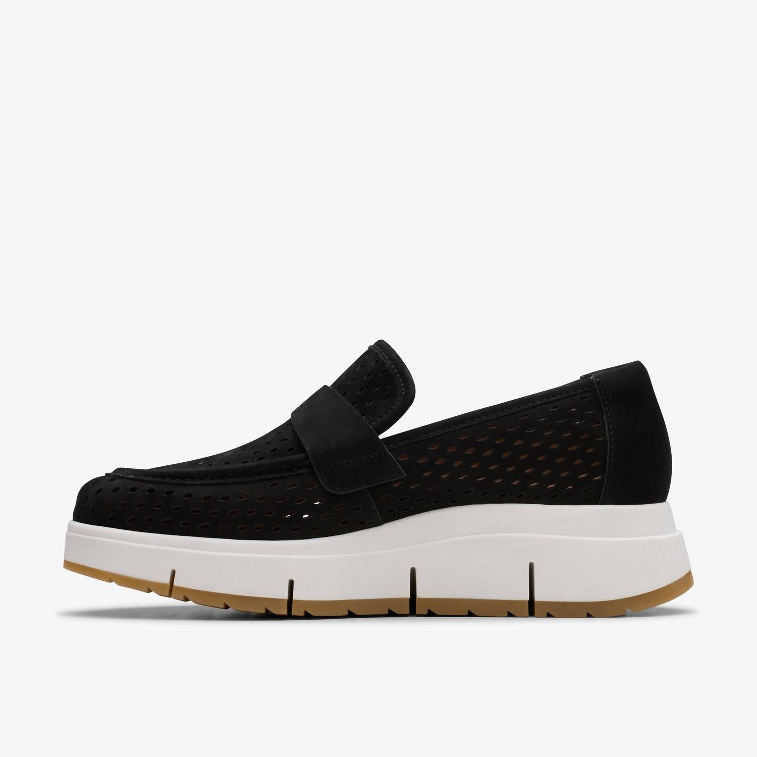 Clarks Women's Loriini Edge Shoe in black nubuck - women's sneaker - view 4