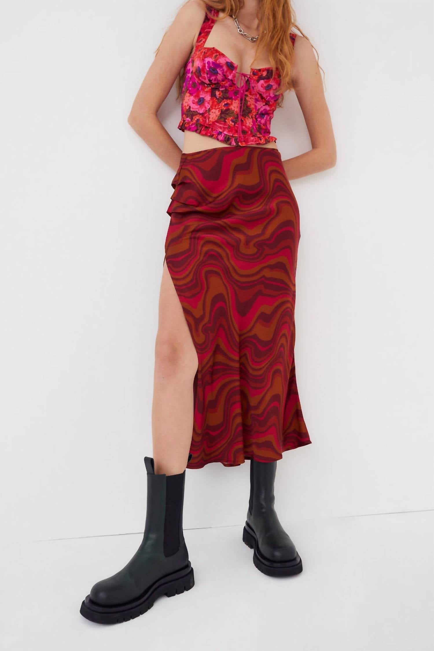 For Love & Lemons - ELEANOR MIDI SKIRT
