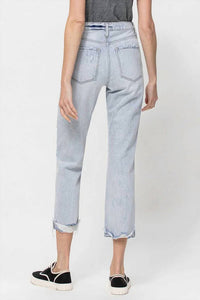 Vervet By Flying Monkey - Beverly Super High Rise Relaxed Straight Jeans
