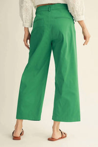 Jodifl - Scallop Pocket High Rise Wide Leg Pants
