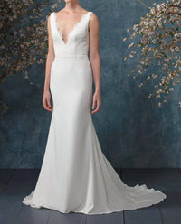 Casablanca - V-neck Wedding Dress