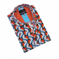 Eight X - Colorful Parrot PopArt Short Sleeve Shirt