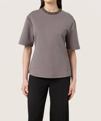 Soaked In Luxury - Magana Glitter Short Sleeves Blouse