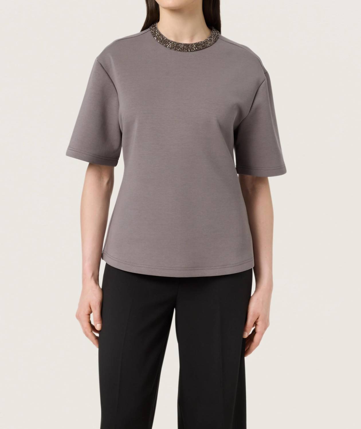 Soaked In Luxury - Magana Glitter Short Sleeves Blouse