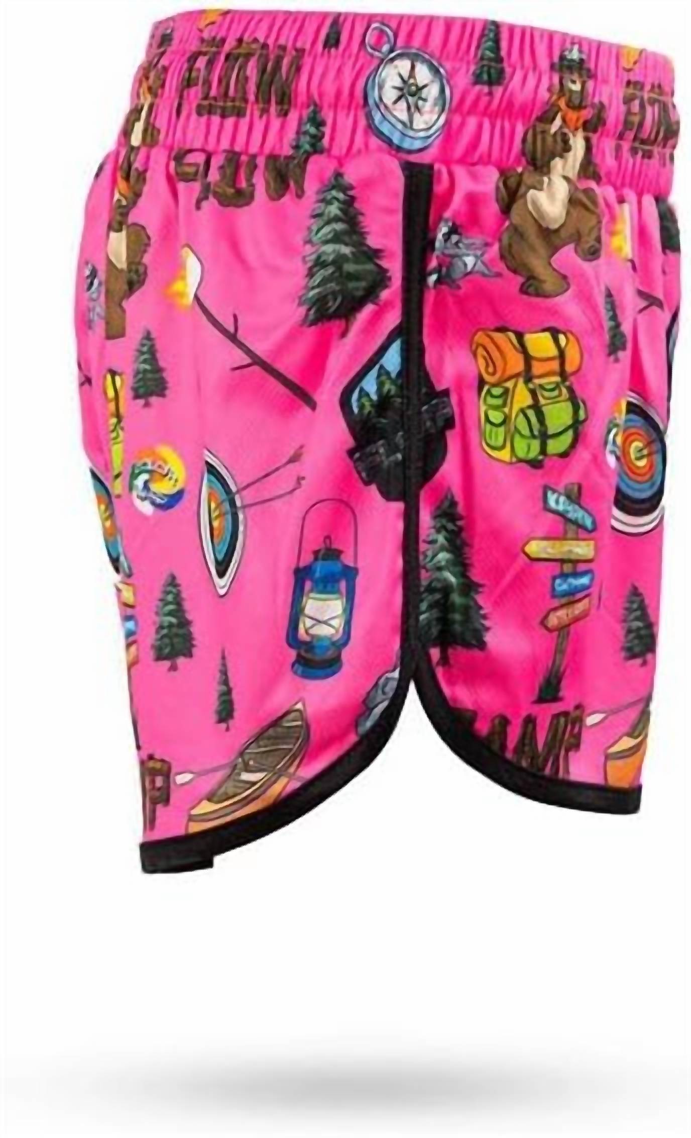 Flow Society Girls' Camp Lacrosse Shorts in pink - kids' shorts - alternate view