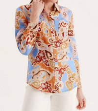 Tyler Boe - Addison Linen Paisley Blouse
